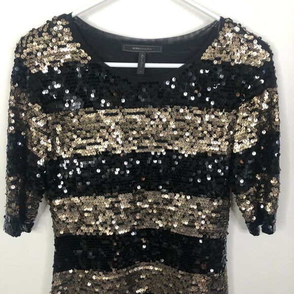 BCBGMAXAZRIA Marta Allover Sequin Sheath Dress M - Picture 9 of 9